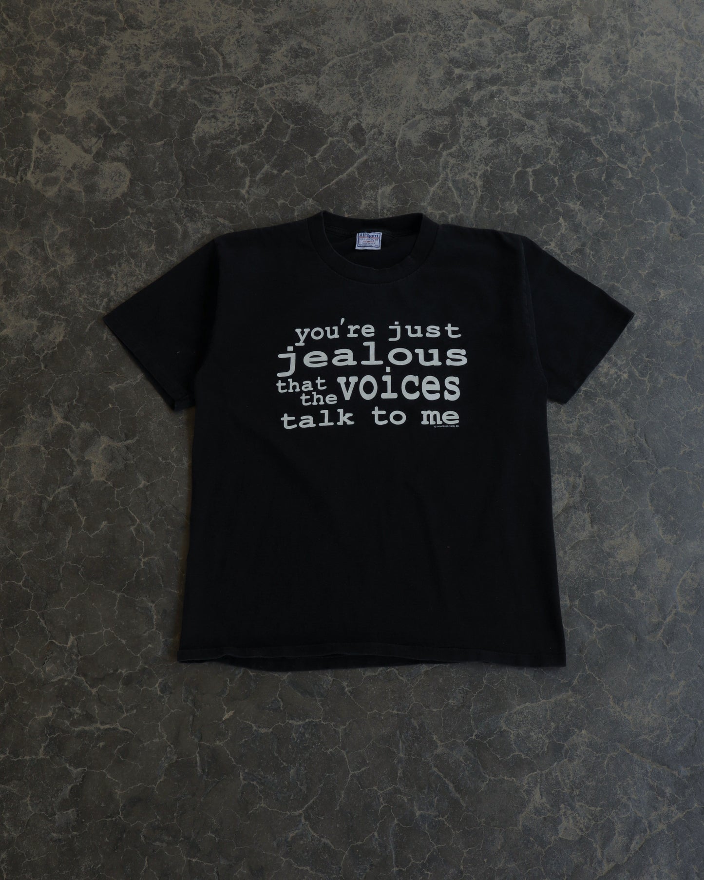 90s Hearing Voices Quote Tee - L