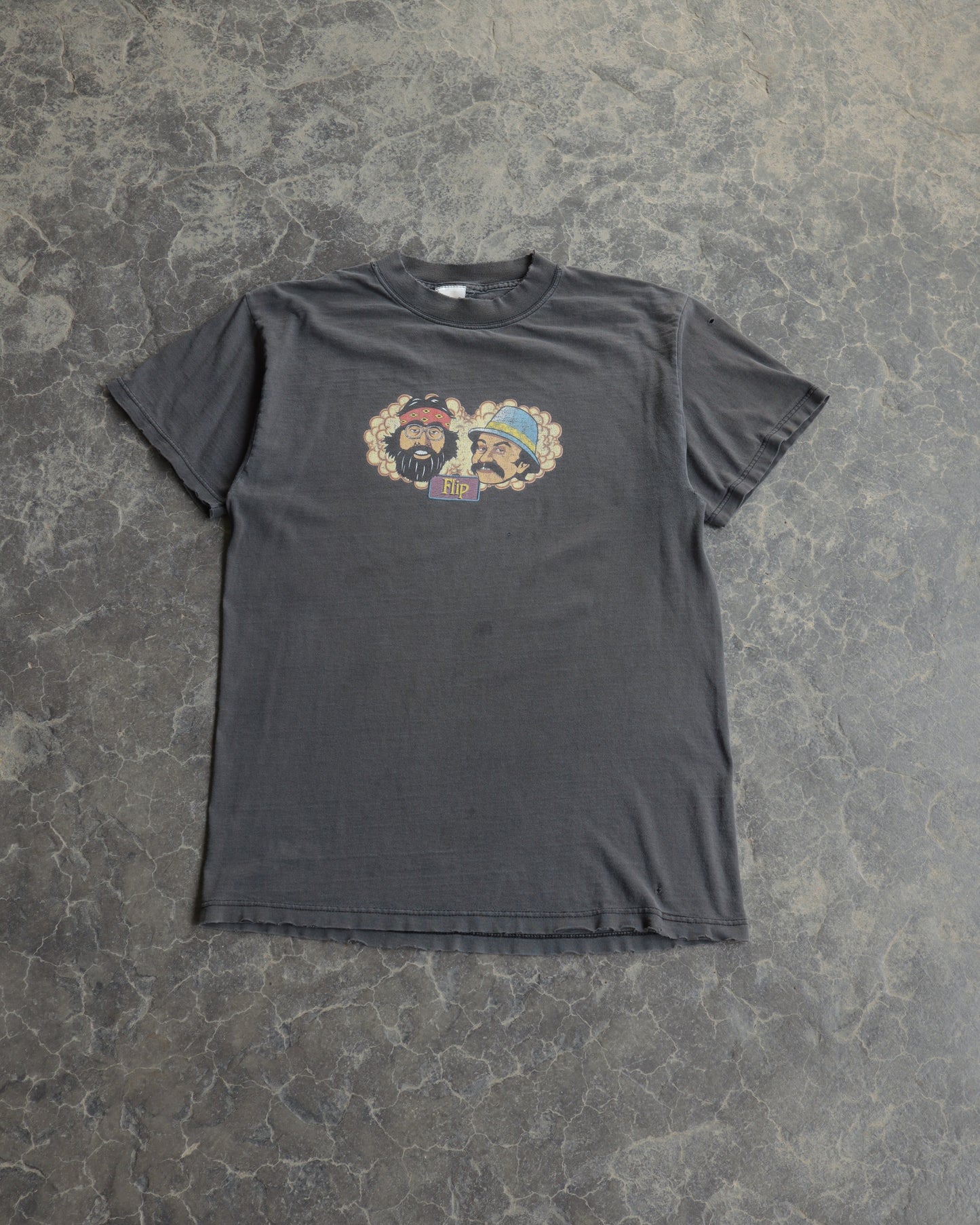 90s Cheech and Chong Flip Tee -  L