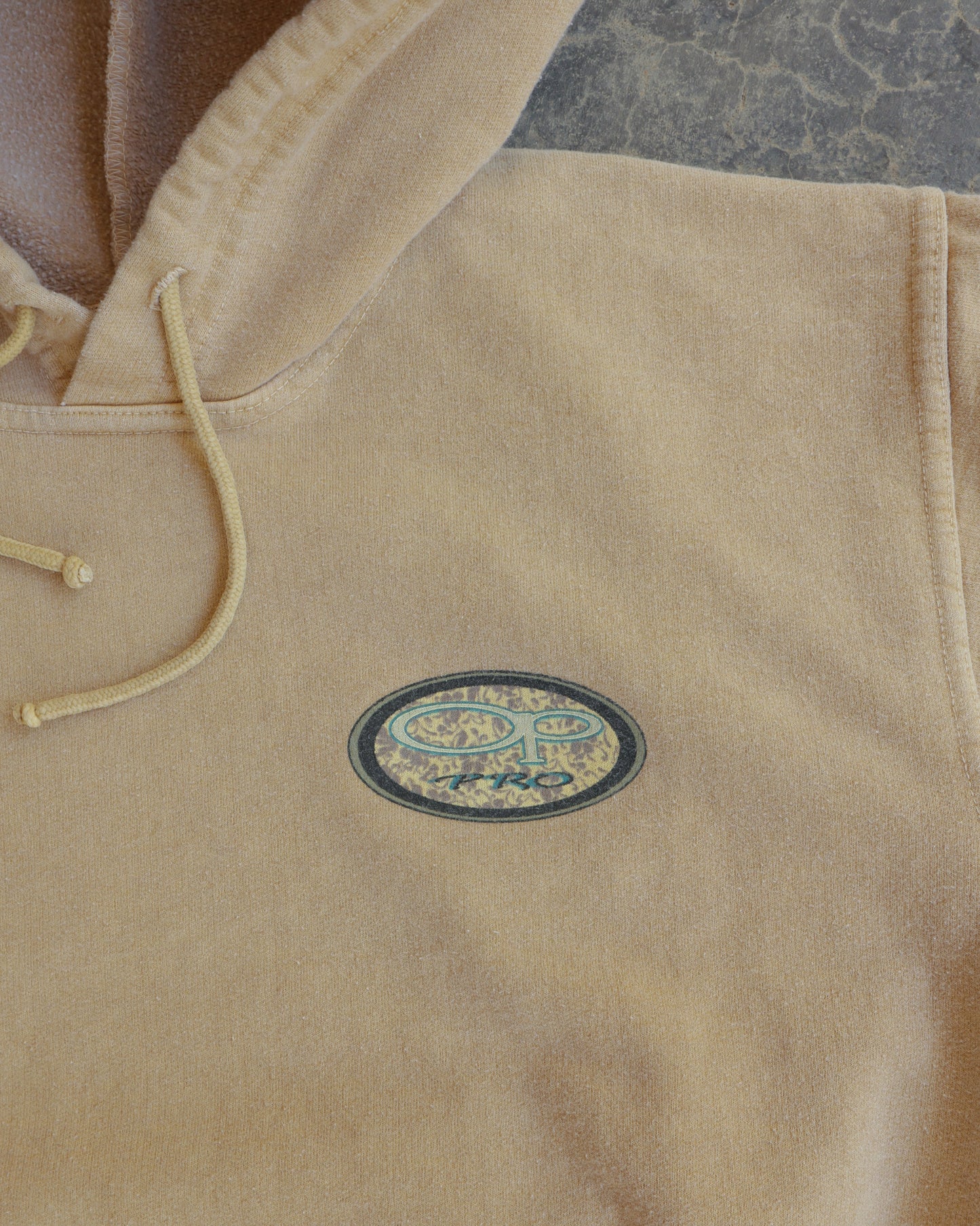 80s Ocean Pacific Pro Tan Boxy Hoodie  - M