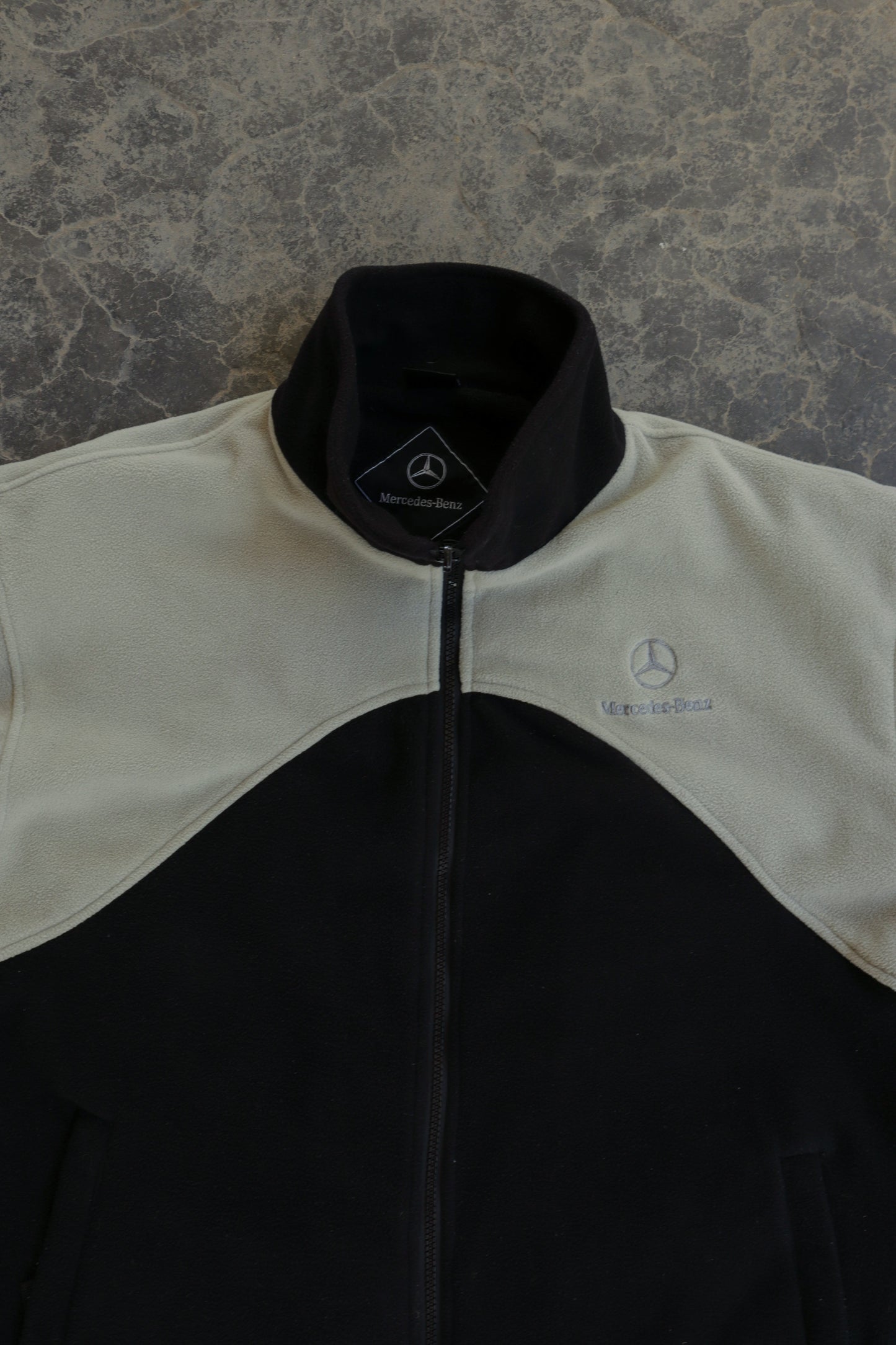 00s Mercedes Benz Full Zip Fleece Sweatshrt - M