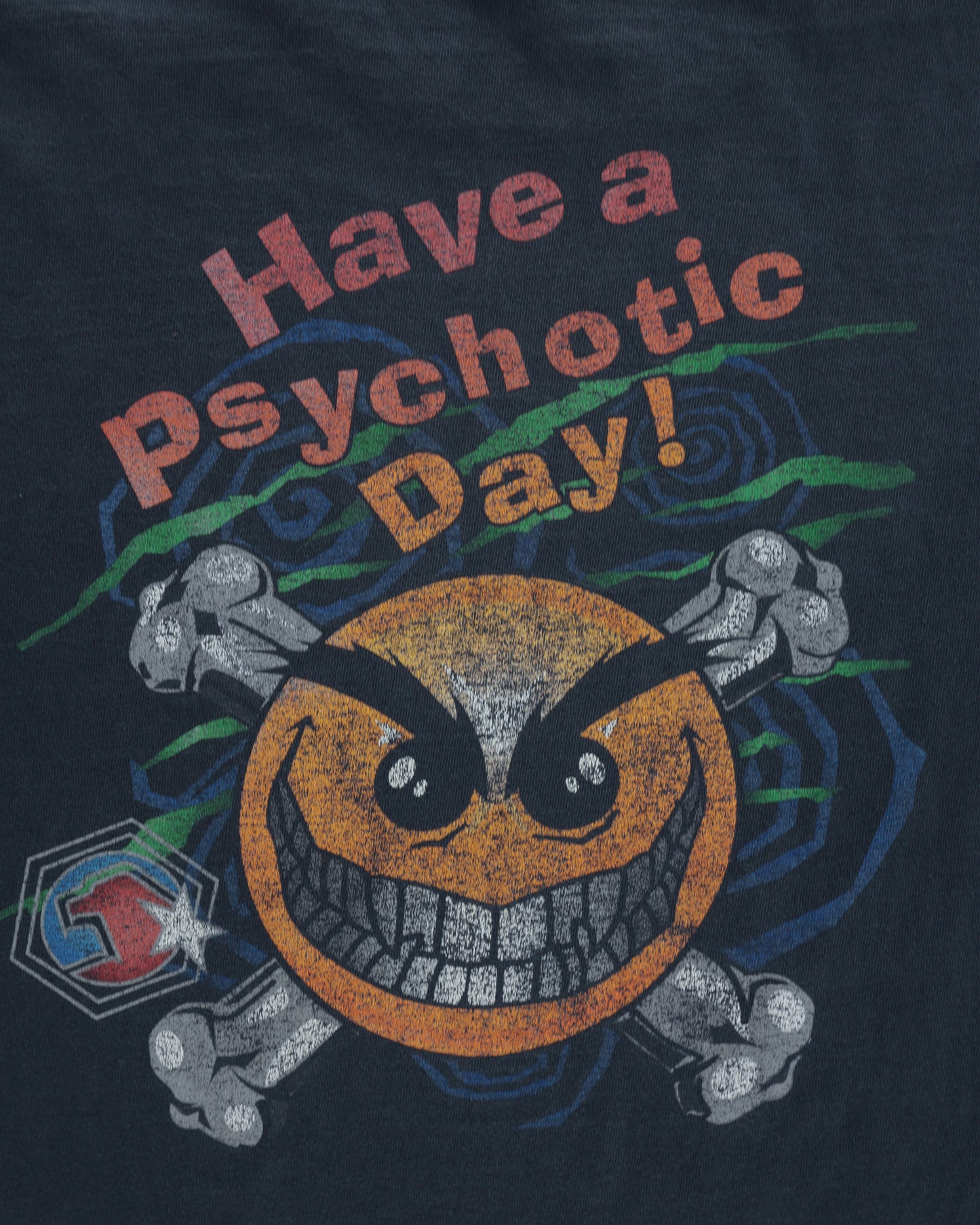 90s Psychotic Day Faded Tee -  L/XL